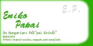 eniko papai business card